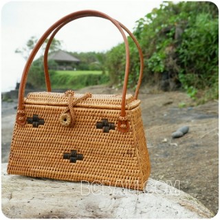 small coin bags motif rattan full handmade classic design